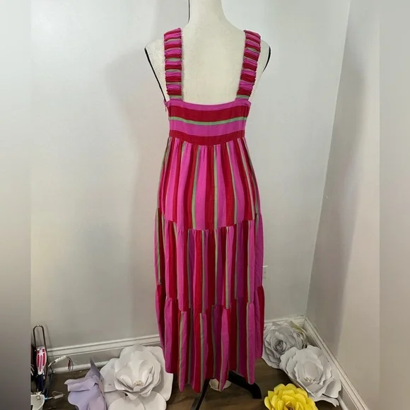 Mister Zimi Layla Pink Tiered Maxi Resort Dress - Picture 6 of 10